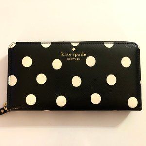 Kate Spade Polka Dot Spencer Zip-Around Wallet